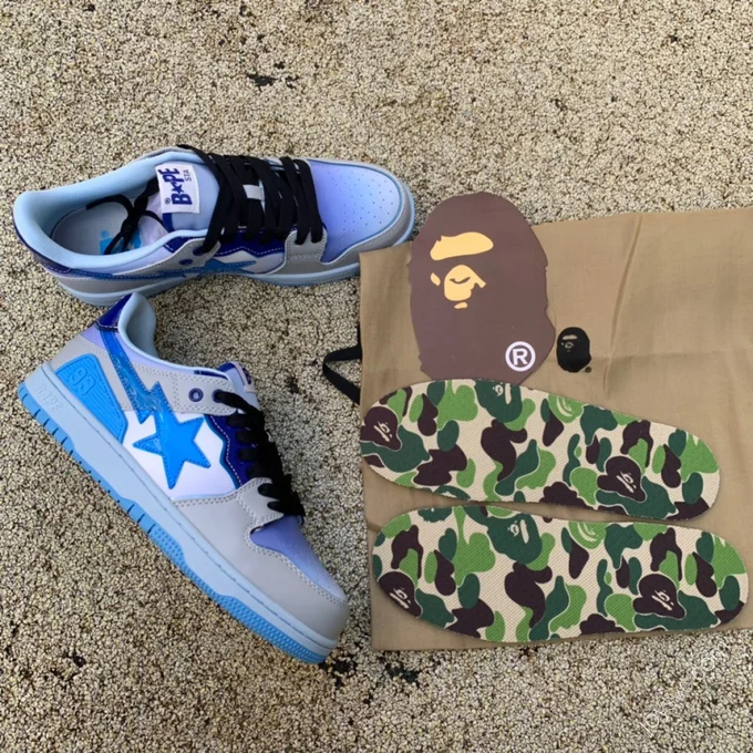 BAPE STA SK8 Grey Blue