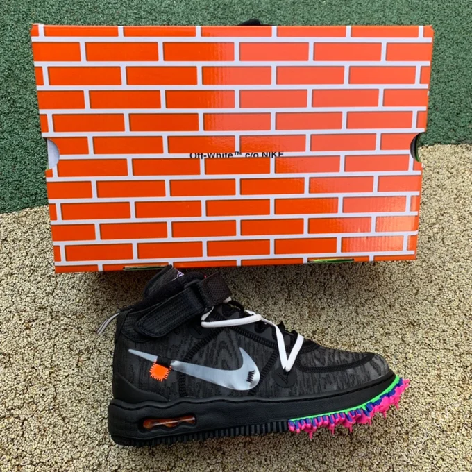 Off-White x Nike Air Force 1 Mid Purple Black DO6290