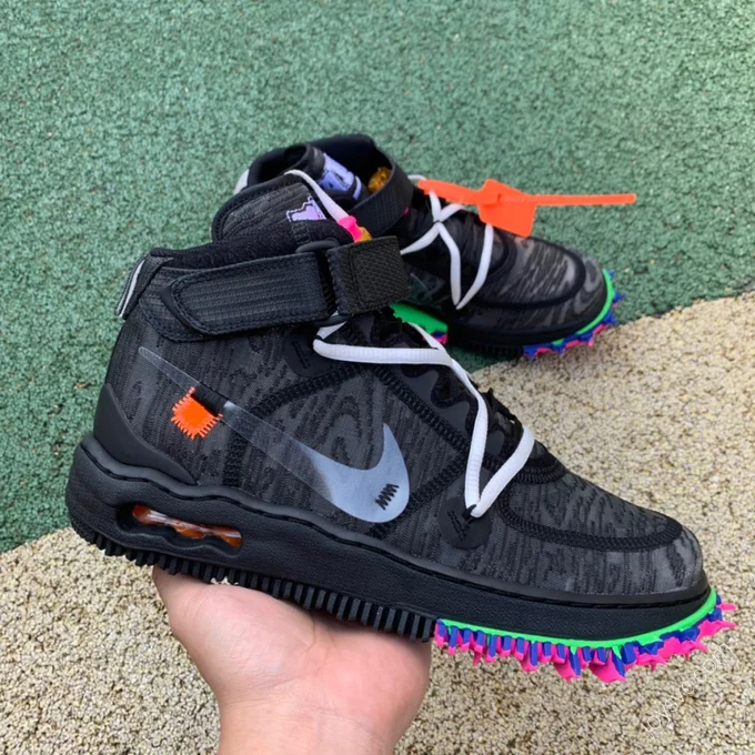 Off-White x Nike Air Force 1 Mid Purple Black DO6290