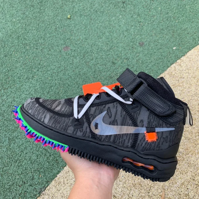 Off-White x Nike Air Force 1 Mid Purple Black DO6290