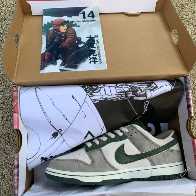 Katsuhiro Otomo x Nike Dunk Low White Grey Green LF0039-011