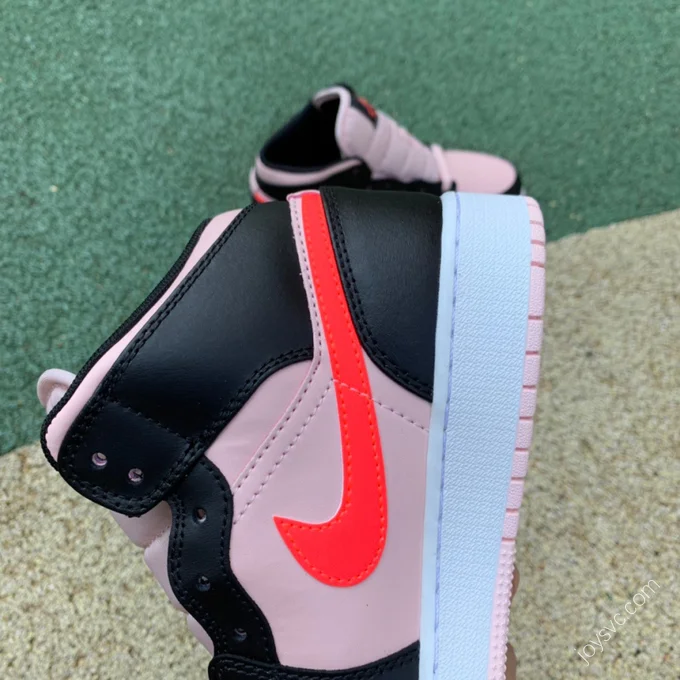 Air Jordan 1 Mid Black Pink Sneakers 554725-604