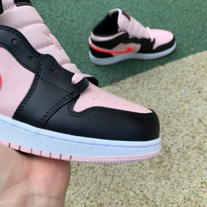 Air Jordan 1 Mid Black Pink Sneakers 554725-604