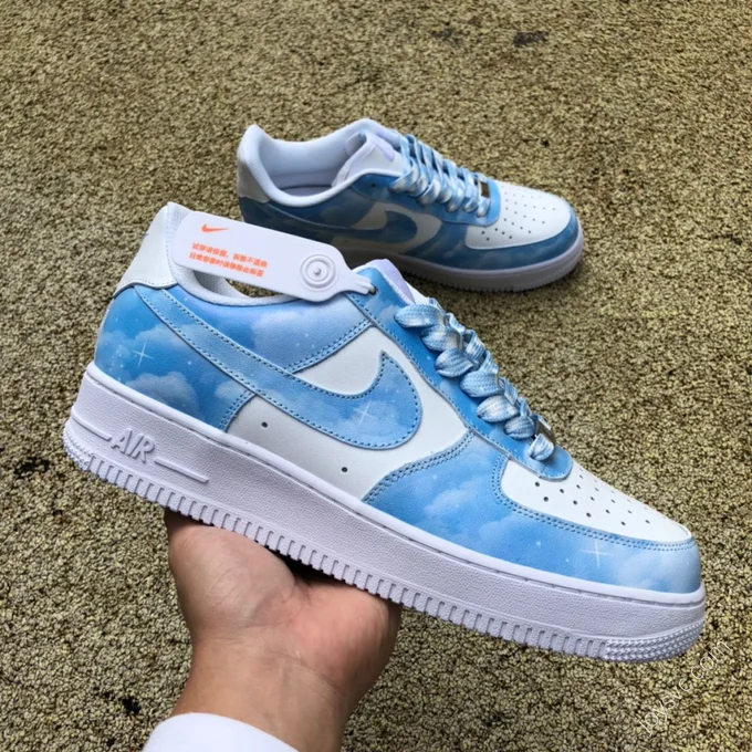 Nike Air Force 1 White/Blue Starry Sky AQ4134-100