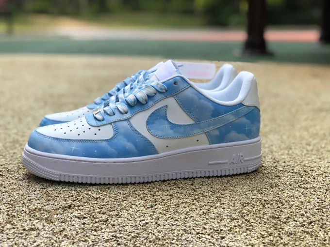 Nike Air Force 1 White/Blue Starry Sky AQ4134-100