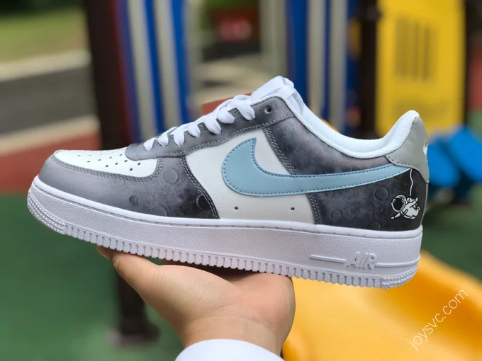 Nike Air Force 1 Low White/Grey/Blue Swoosh BS8872-033