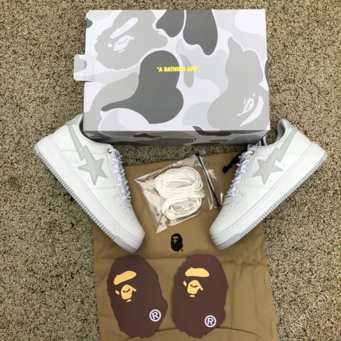 BAPE STA SK8 Grey White