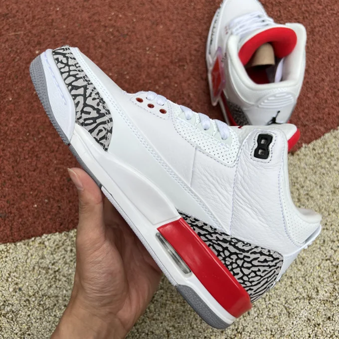 Air Jordan 3 Katrina White Red Sneaker 136064-116