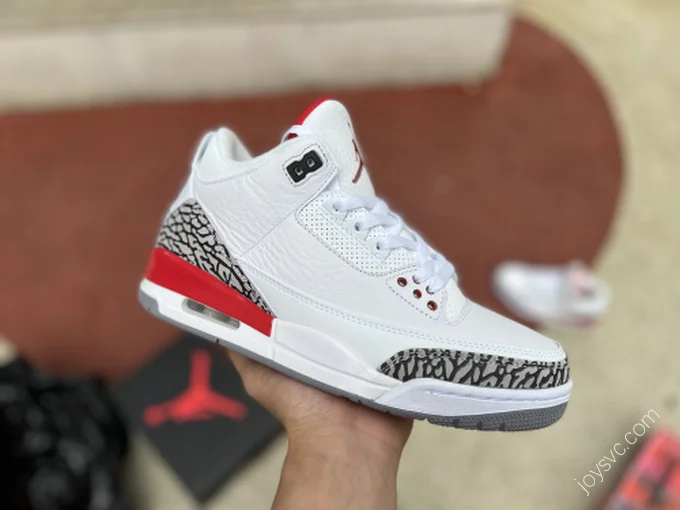 Air Jordan 3 Katrina White Red Sneaker 136064-116