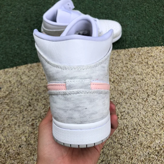 Air Jordan 1 Mid SE WMNS White Grey Pink Sneakers DN4045-001