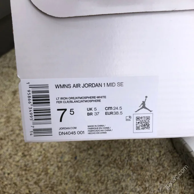 Air Jordan 1 Mid SE WMNS White Grey Pink Sneakers DN4045-001