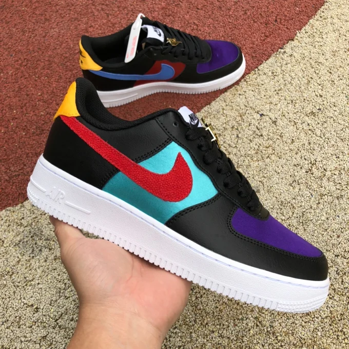 Nike Air Force 1 LV8 EMB Black/Red/Gold DN4178-001