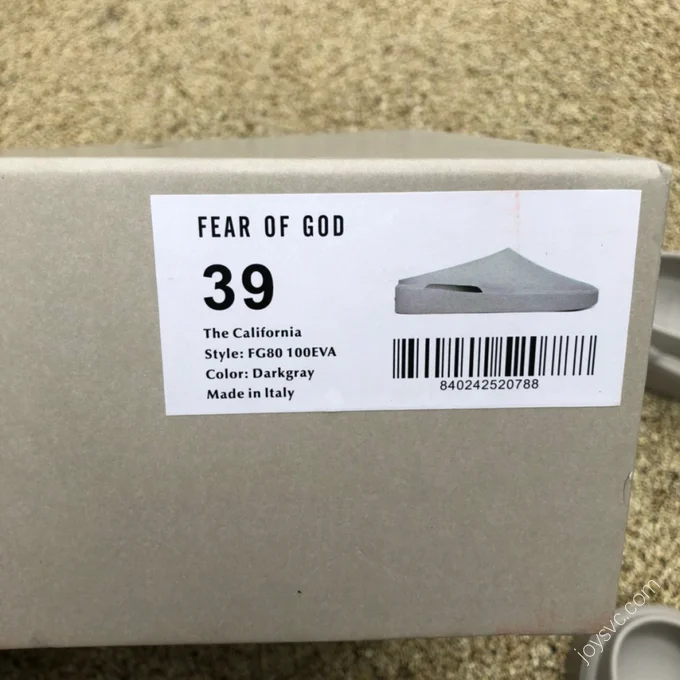 Fear of God 7th The California Grey FG80-100EVA-Concrete