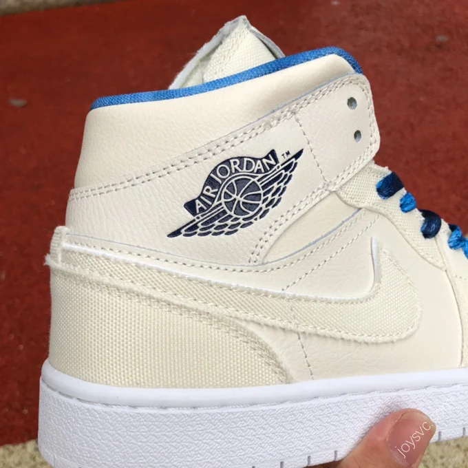 Air Jordan 1 Mid SE Beige Blue Sneakers DM9126-104