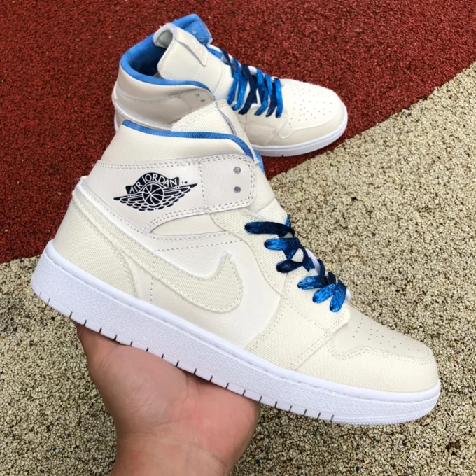 Air Jordan 1 Mid SE Beige Blue Sneakers DM9126-104