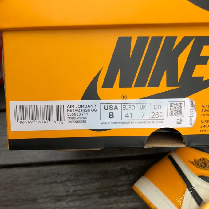 Air Jordan 1 High OG Yellow Toe 555088-711