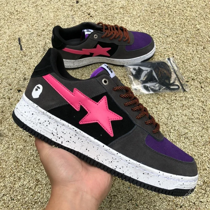 BAPE STA SK8 Black Purple Pink