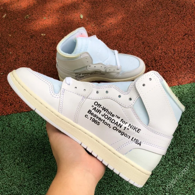 Air Jordan 1 x OFF-WHITE White Sneakers AQ0818-100