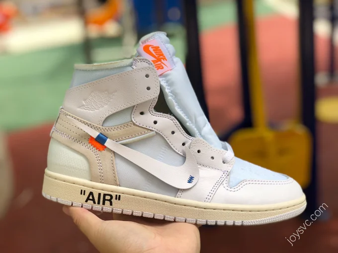 Air Jordan 1 x OFF-WHITE White Sneakers AQ0818-100