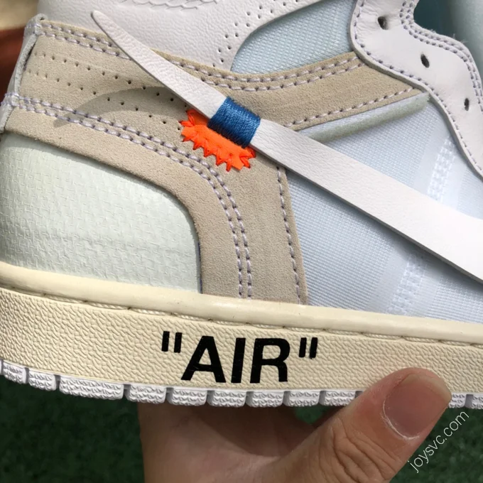 Air Jordan 1 x OFF-WHITE White Sneakers AQ0818-100