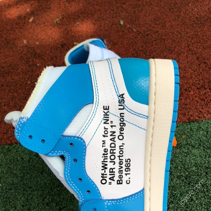 Air Jordan 1 x OFF-WHITE North Carolina Blue Sneakers AQ0818-148