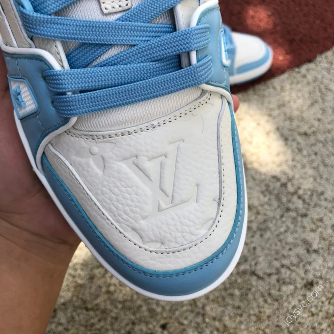 LOUIS VUITTON Trainer White Blue