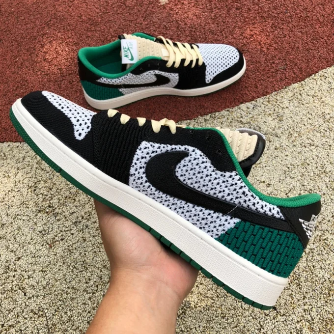 Air Jordan 1 Low Flyknit White Green DM7866-316