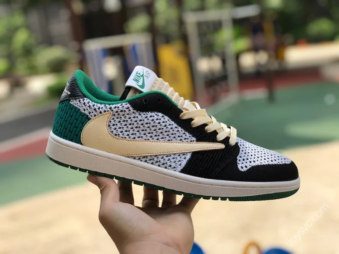 Air Jordan 1 Low Flyknit White Green DM7866-316