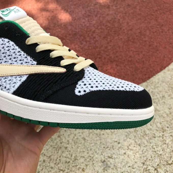 Air Jordan 1 Low Flyknit White Green DM7866-316