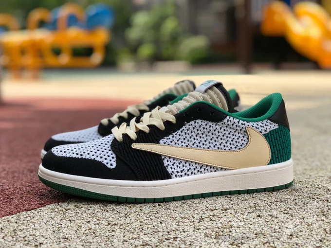 Air Jordan 1 Low Flyknit White Green DM7866-316