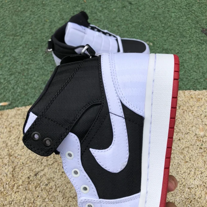 Air Jordan 1 Mid Black White Red Sneakers DD9338-016