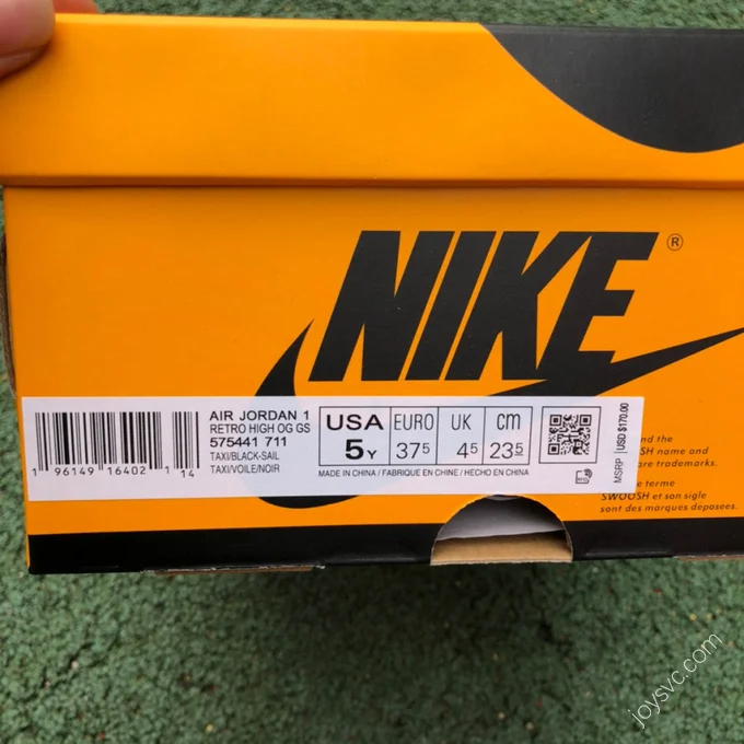 Air Jordan 1 High OG Yellow Toe 575441-711