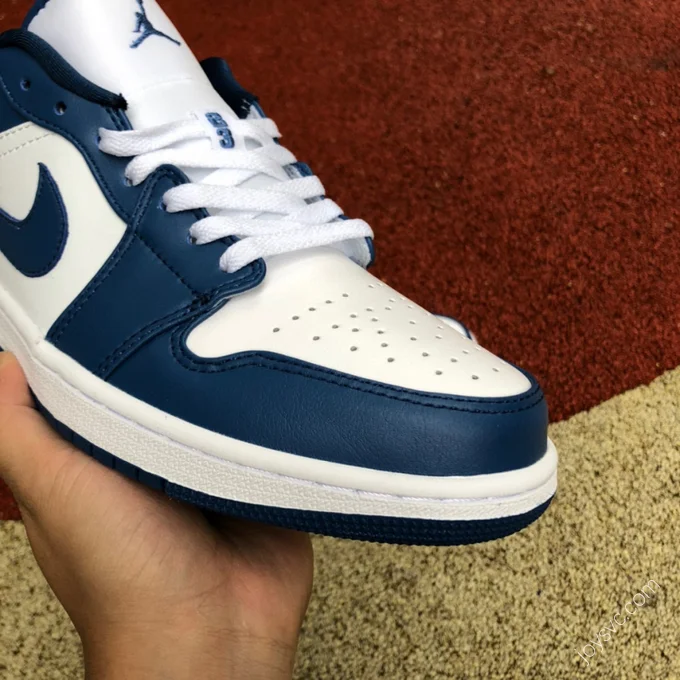 Air Jordan 1 Low White Blue Navy Sneakers DC0774-114