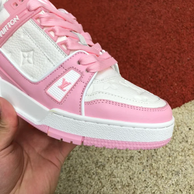 LOUIS VUITTON Trainer White Pink