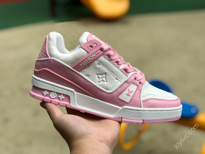 LOUIS VUITTON Trainer White Pink