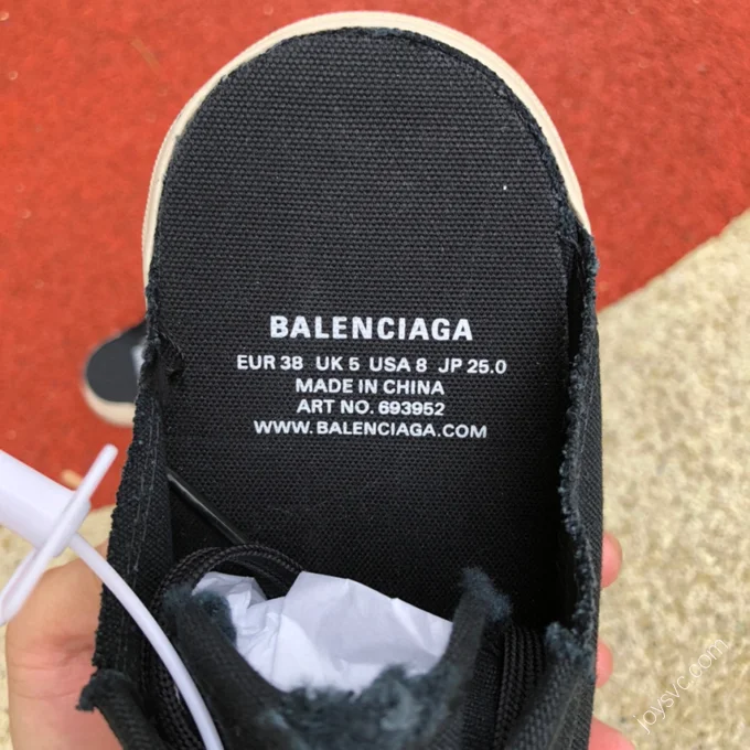 Balenciaga Paris Mule Black White