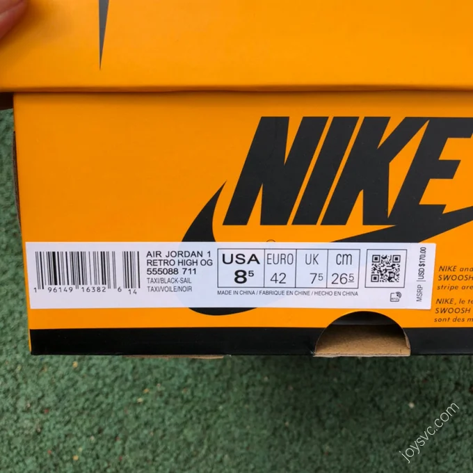 Air Jordan 1 High OG Yellow Toe 555088-711