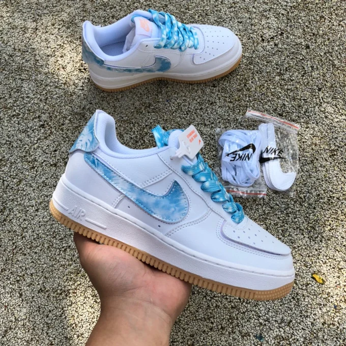 Nike Air Force 1 White/Blue Velcro DM1020-100