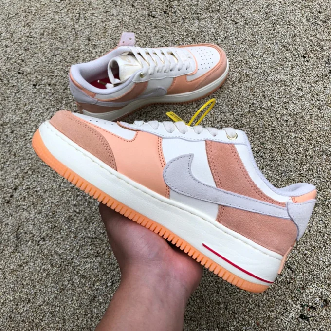 Nike AF1 Shadow Double Swoosh Apricot Orange Sneakers DM8157-700