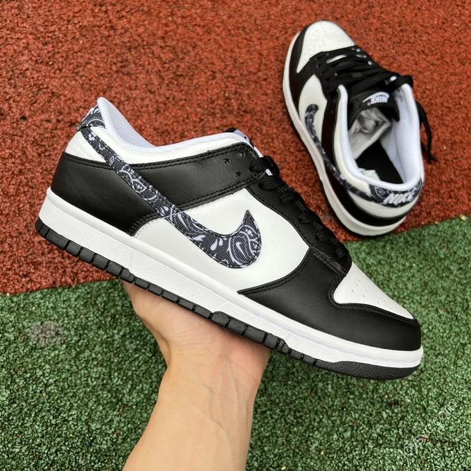 Nike Dunk Low Black White Paisley DH4401-100