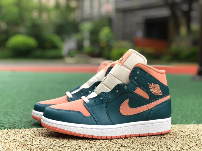 Air Jordan 1 Mid Blue Orange Sneakers BQ6472-308