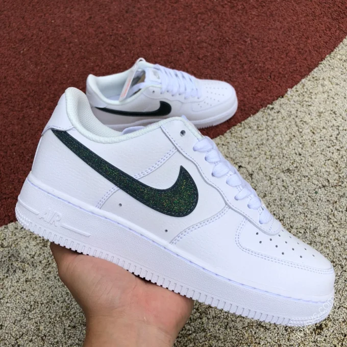 Nike Air Force 1 Low Glitter Swoosh White/Green DH4407-100