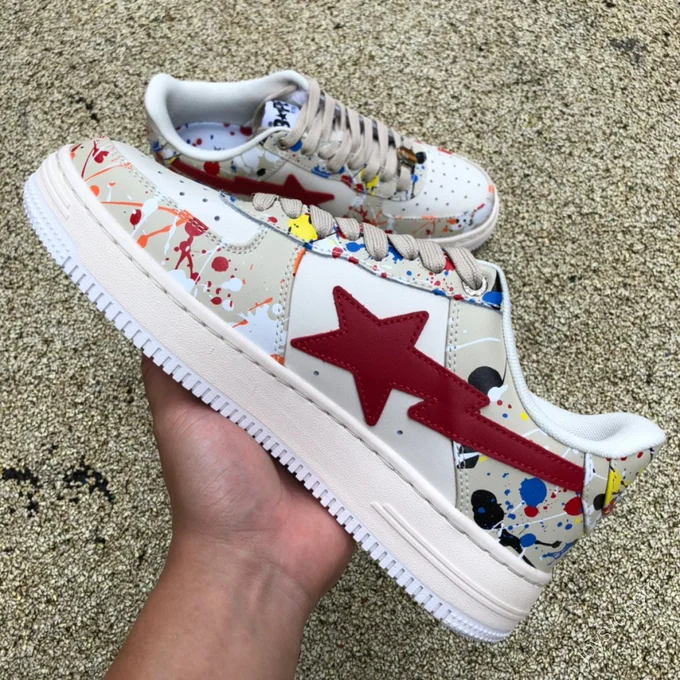 BAPE STA SK8 Red White