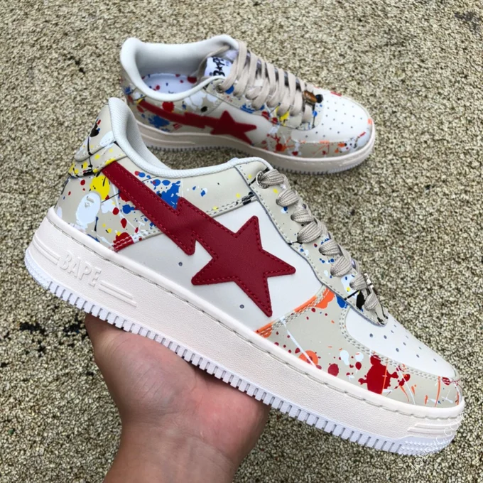 BAPE STA SK8 Red White