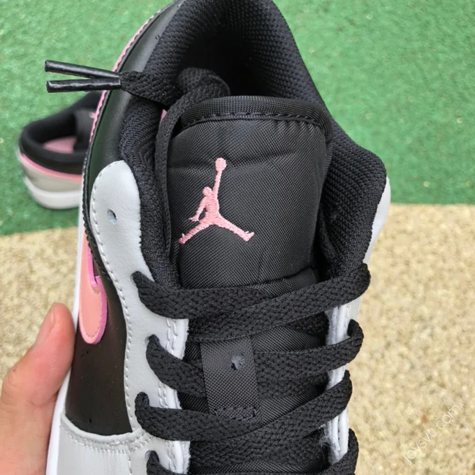 Air Jordan 1 Low White Black Pink Sneakers 553558-062