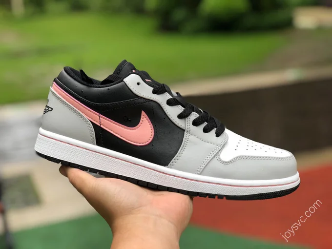 Air Jordan 1 Low White Black Pink Sneakers 553558-062