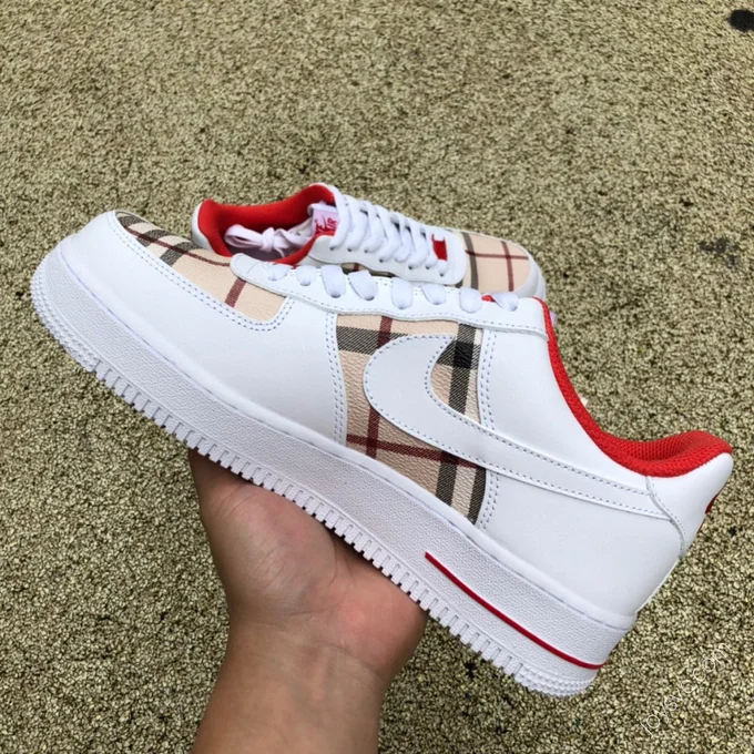 Nike Air Force 1 Low White/Red Burberry BL0068-288