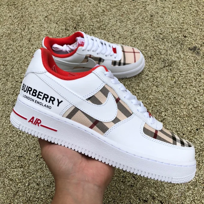 Nike Air Force 1 Low White/Red Burberry BL0068-288