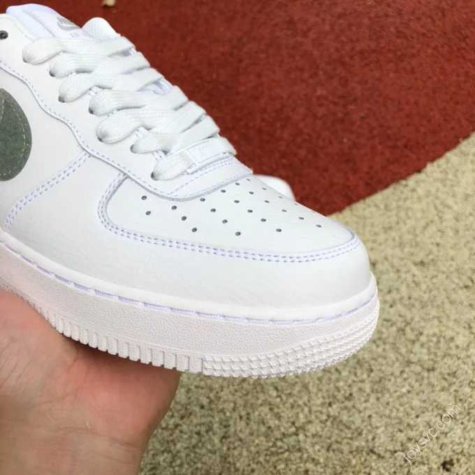 Nike Air Force 1 Low '07 White/Green Glitter Swoosh DH4407-101