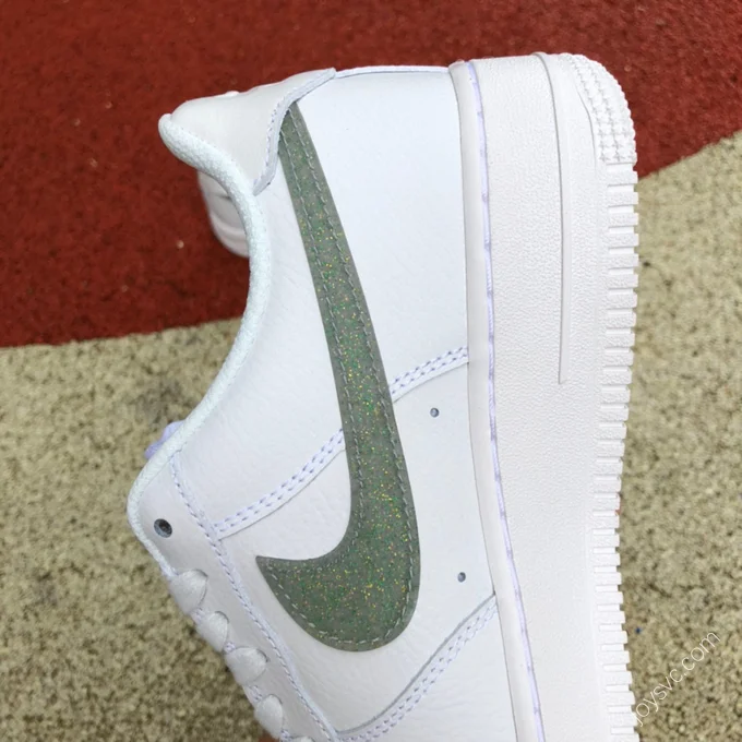 Nike Air Force 1 Low '07 White/Green Glitter Swoosh DH4407-101